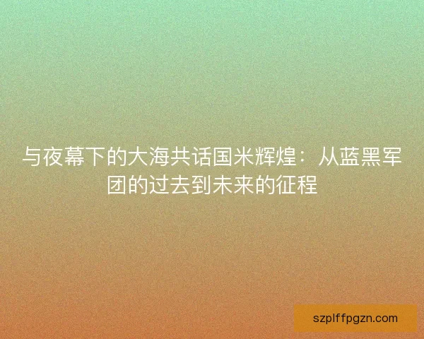 与夜幕下的大海共话国米辉煌：从蓝黑军团的过去到未来的征程